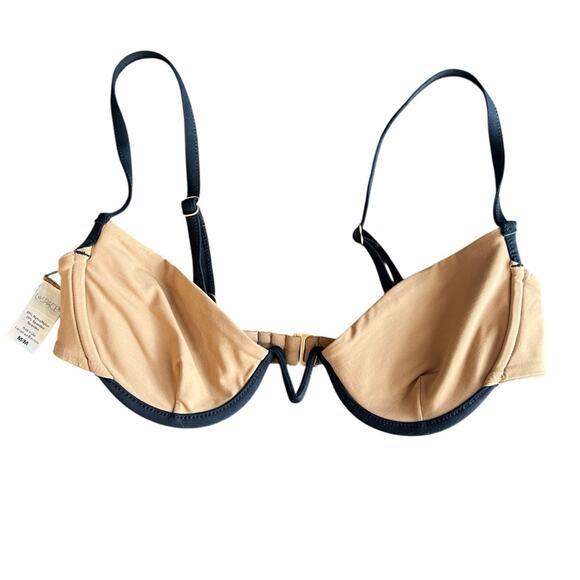 L*Space Women’s Nico Tan Bikini Top Black V Wiring Size Medium - Picture 9 of 10